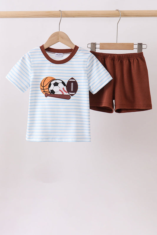 Blue Sports Ball Stripe Set