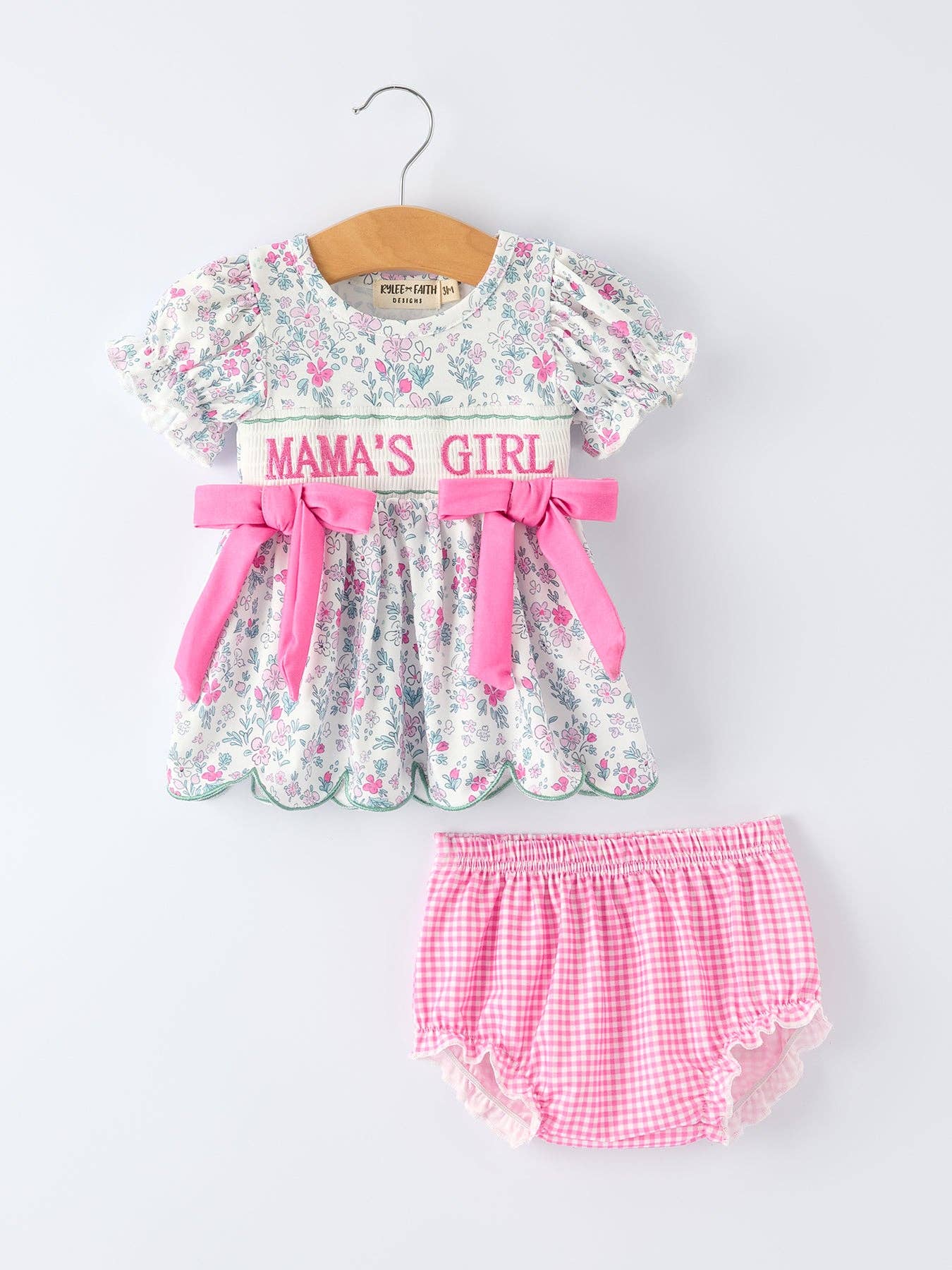 MAMA'S GIRL Smocked Bloomer Set