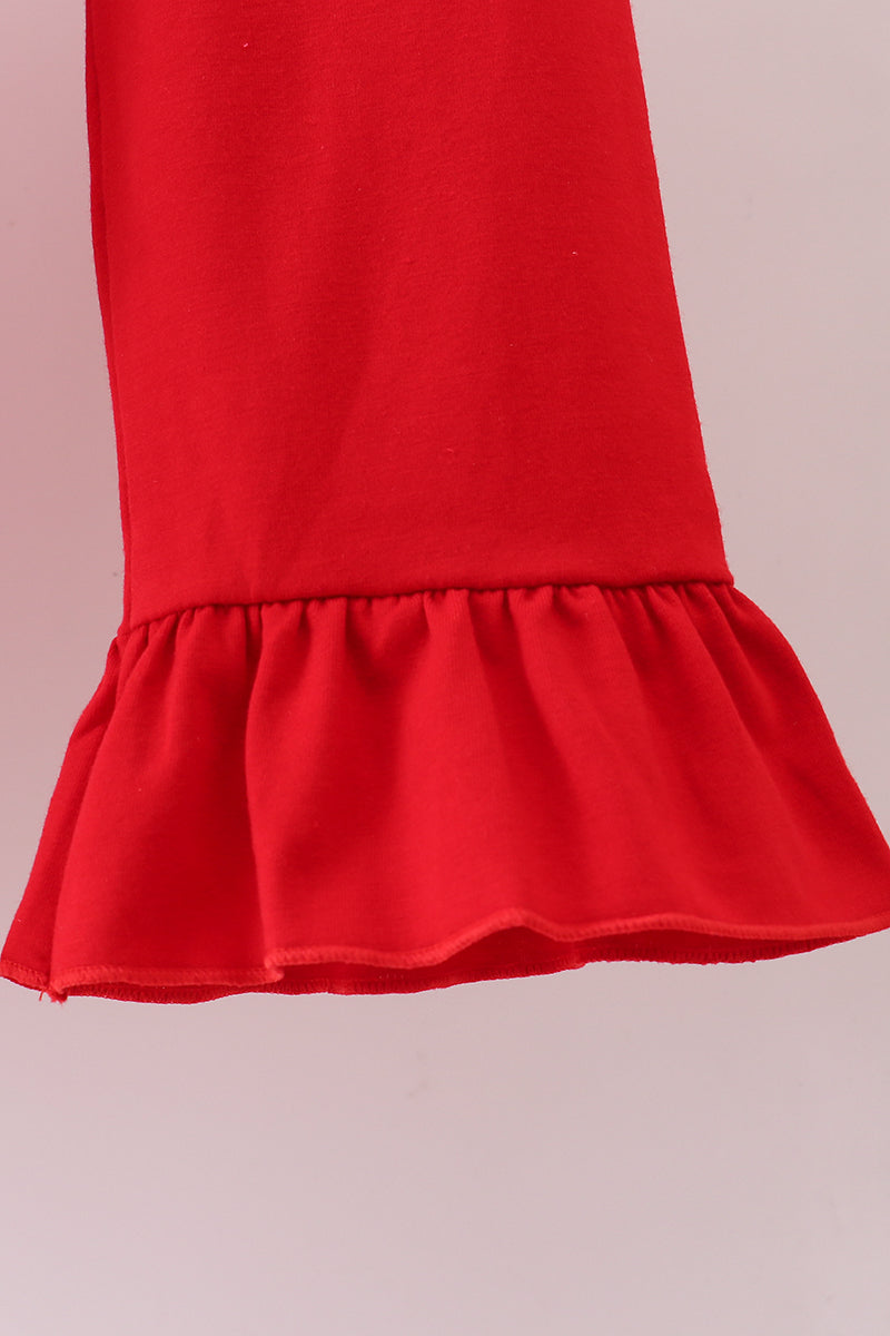 Red christmas tree reindeer pants set