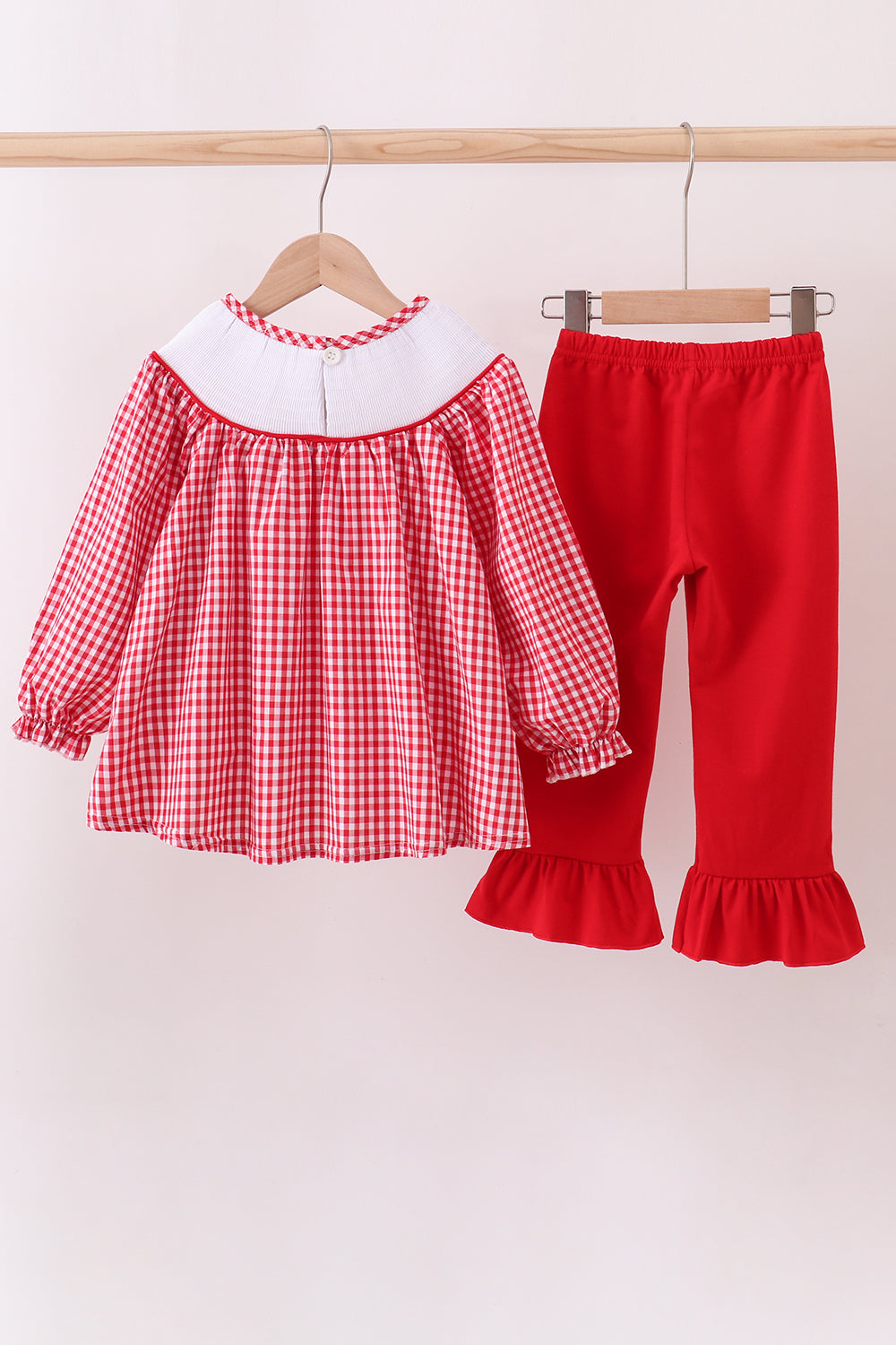 Red christmas tree reindeer pants set