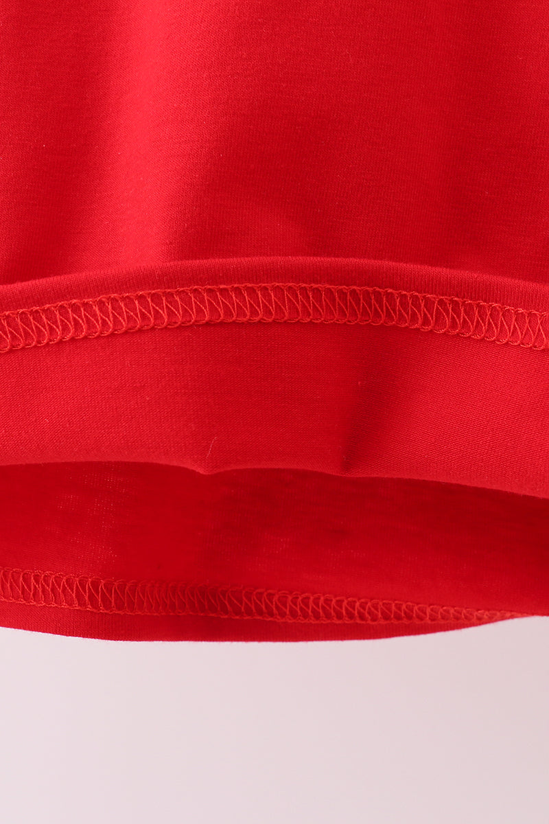 Red christmas tree reindeer top