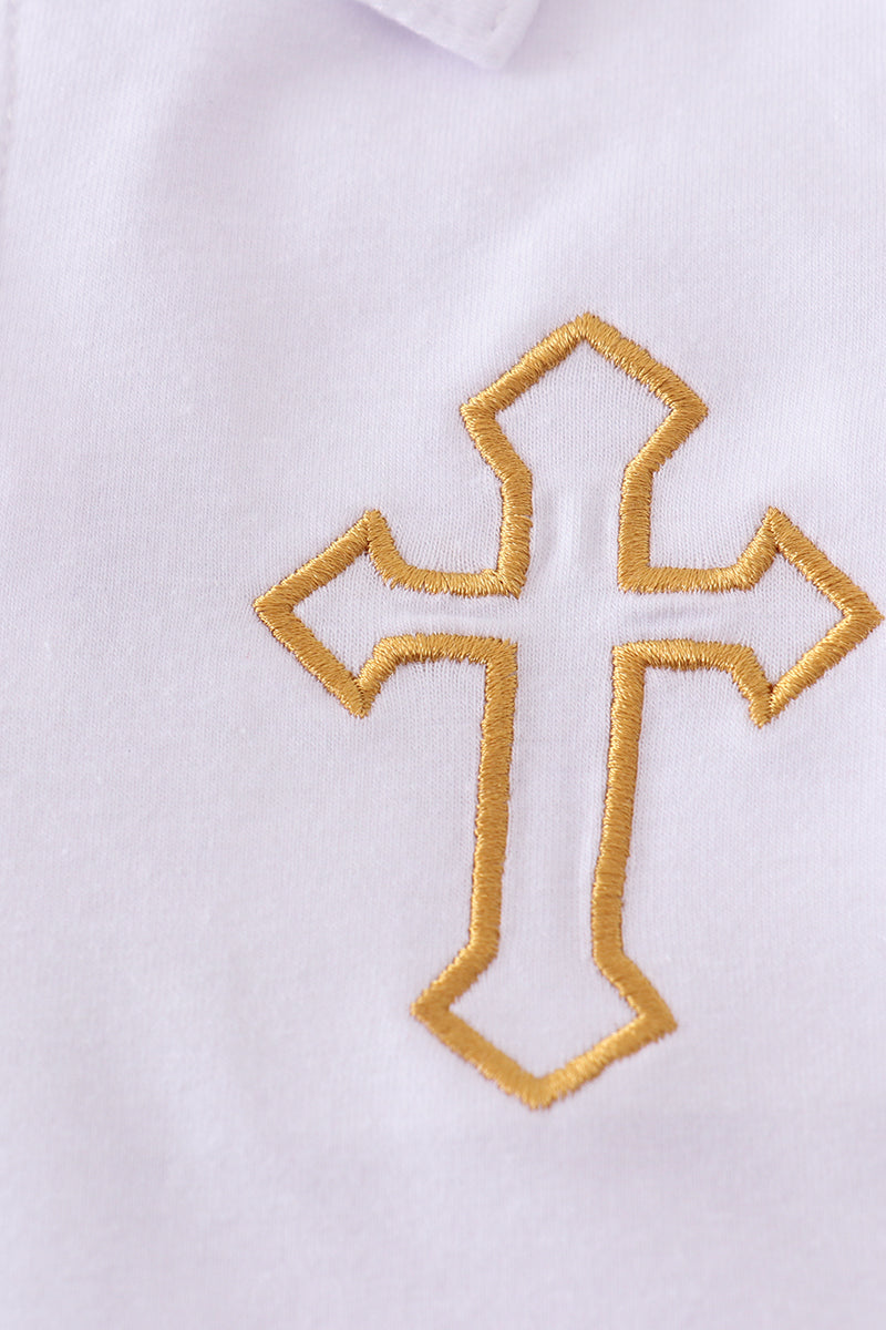 Easter cross boy bloomer set