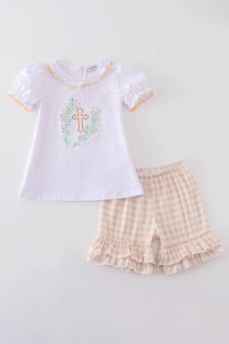 Easter cross girl Shorts set