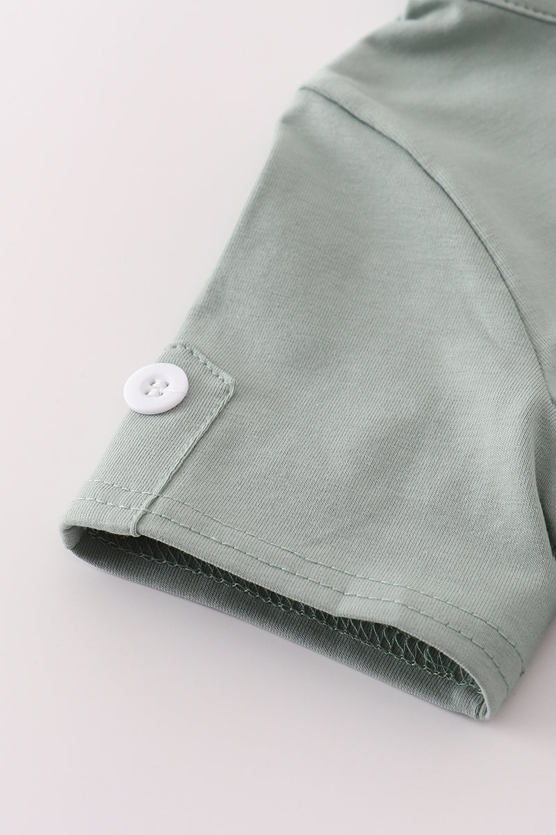 Green character shorts set