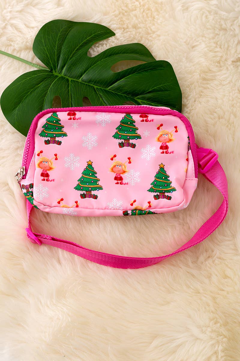 Christmas printed fanny packs available in 3 prints