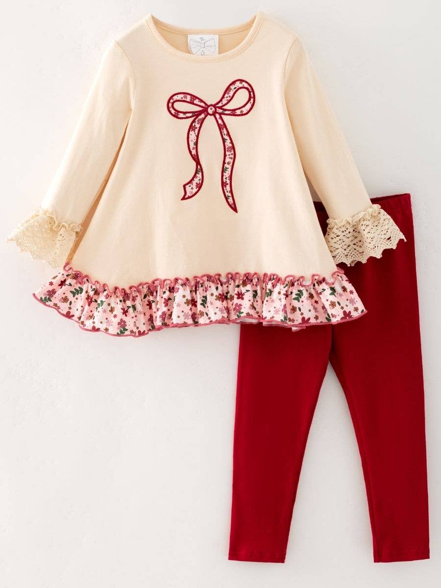 Rustic Bow Blossom Legging Set