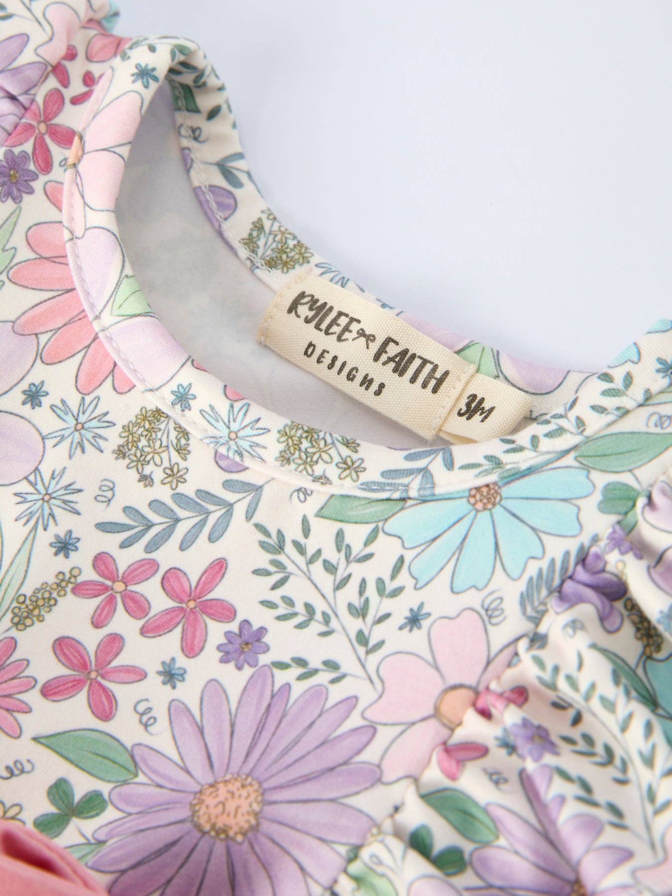 Pink Floral Sleeveless Baby Romper