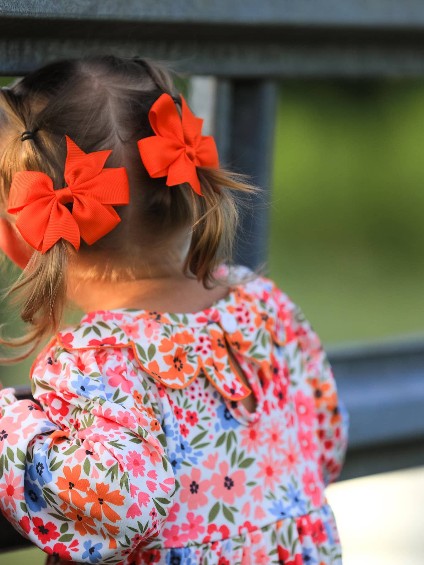 Pumpkin Smock Floral Dress