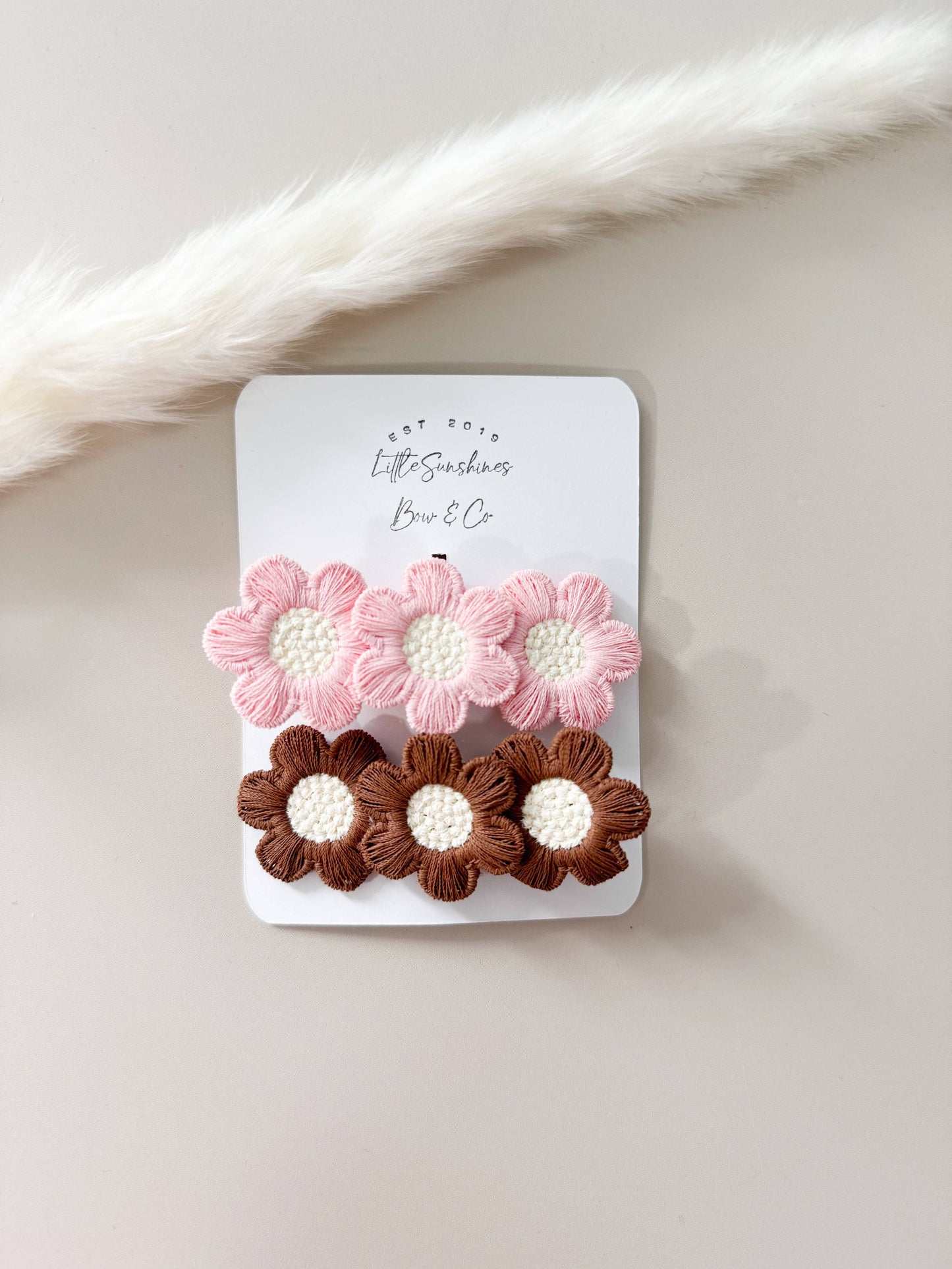 Large Flower Hair Clips- Set of 2