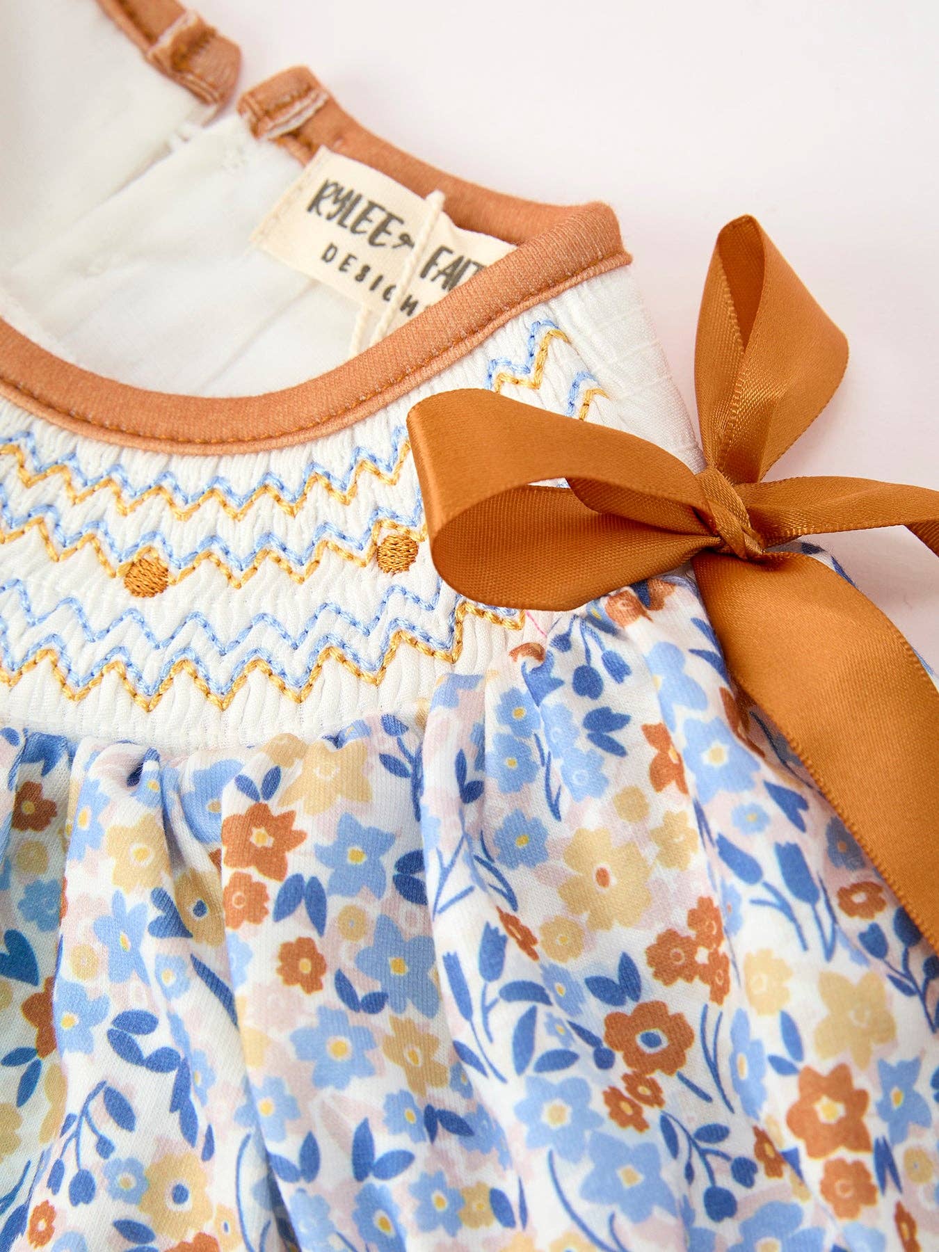 Fall Floral Smocked Bloomer Set