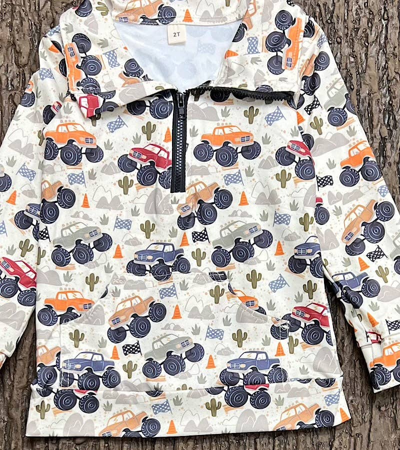 Desert truck pull over sweatshirt