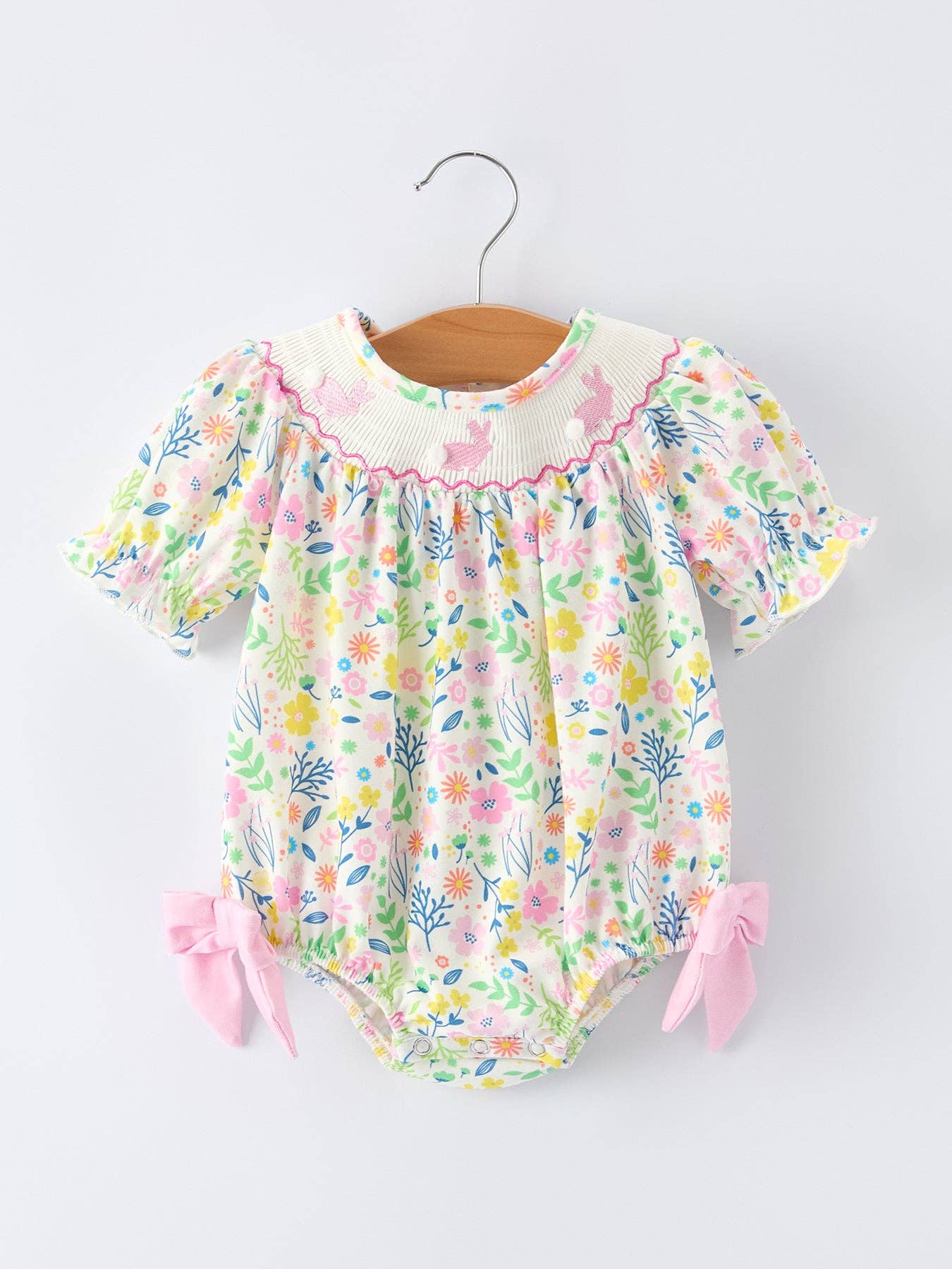 Easter Bunny Pom-Pom Romper