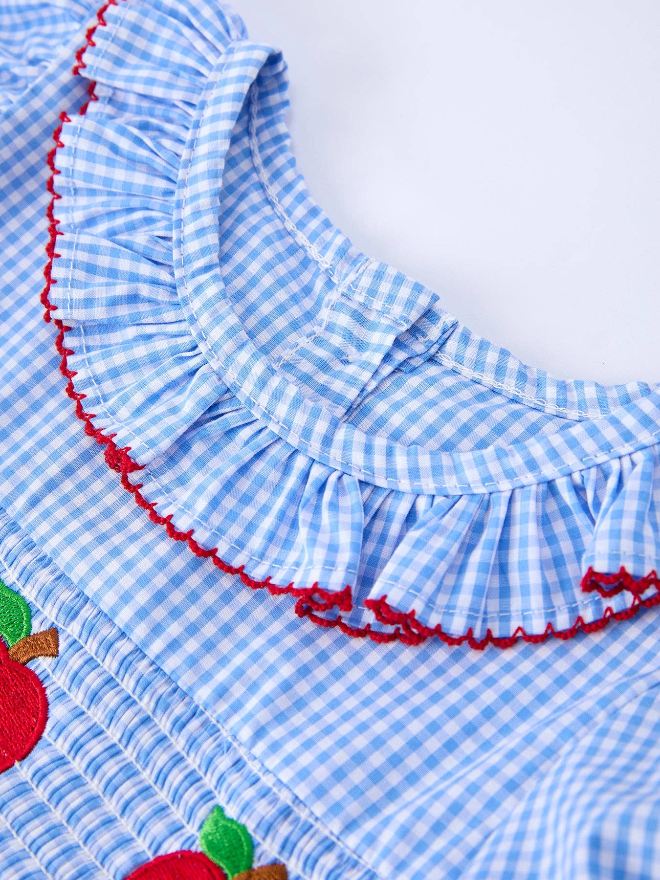 Back To School Apple Plaid Dress