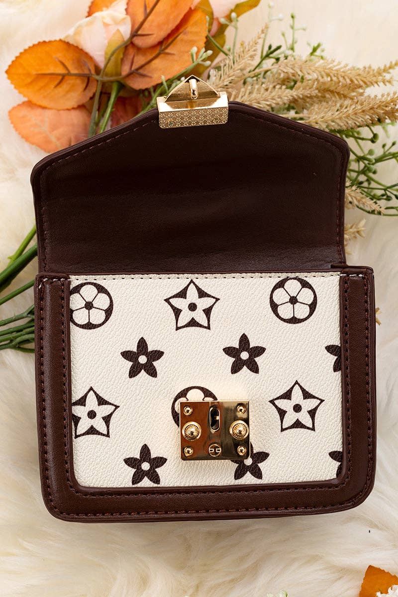 Coffee brown inspired mini purse.