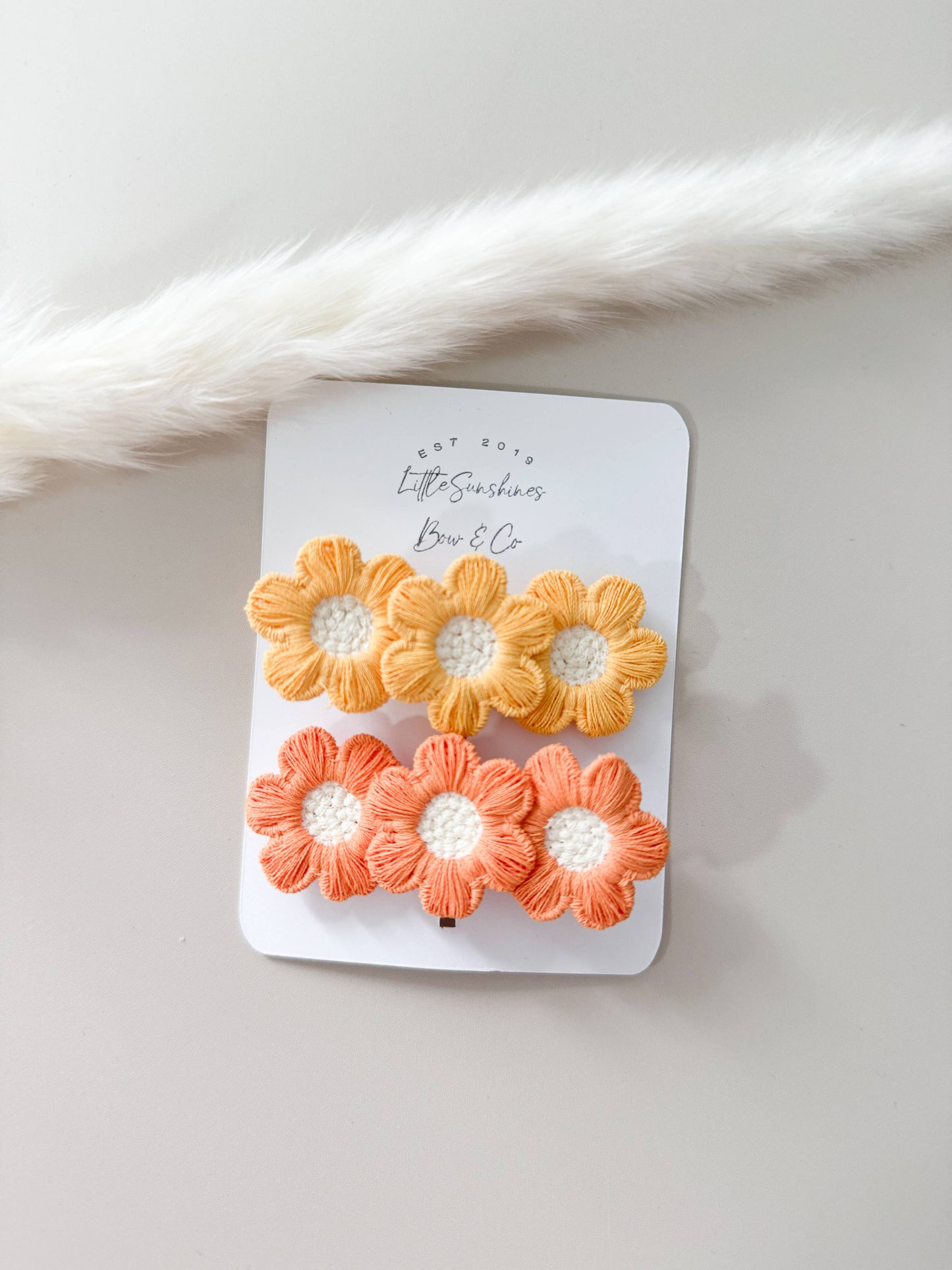 Large Flower Hair Clips- Set of 2