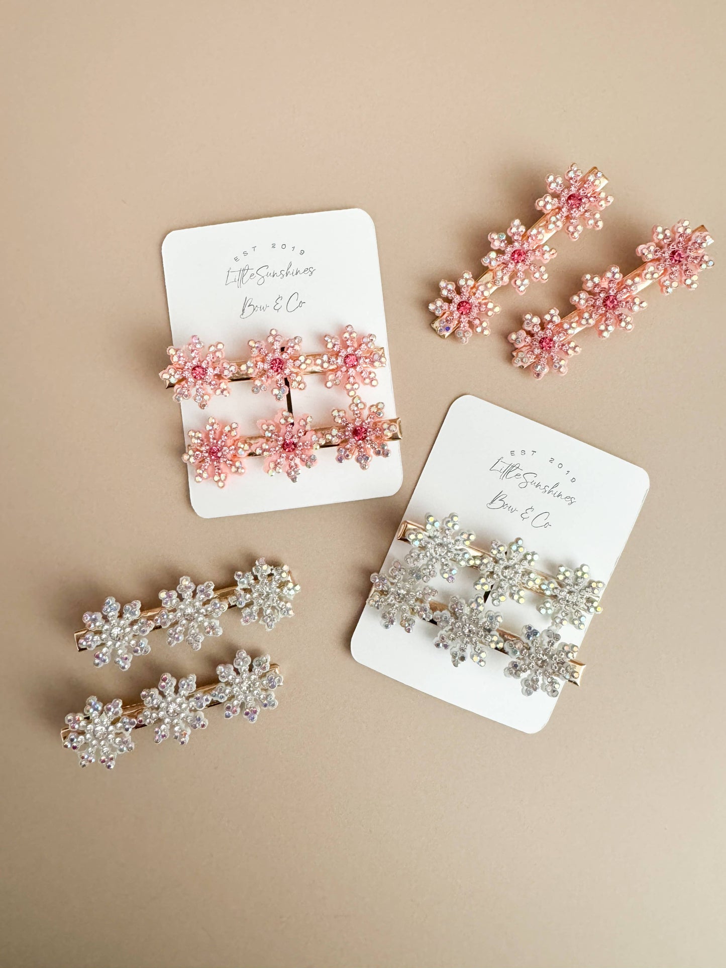 Snowflake Christmas Hair Clips