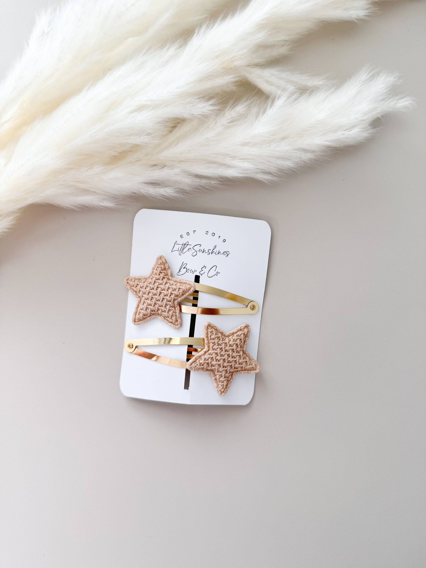 Quilted Star Snap Clips- Set of 2