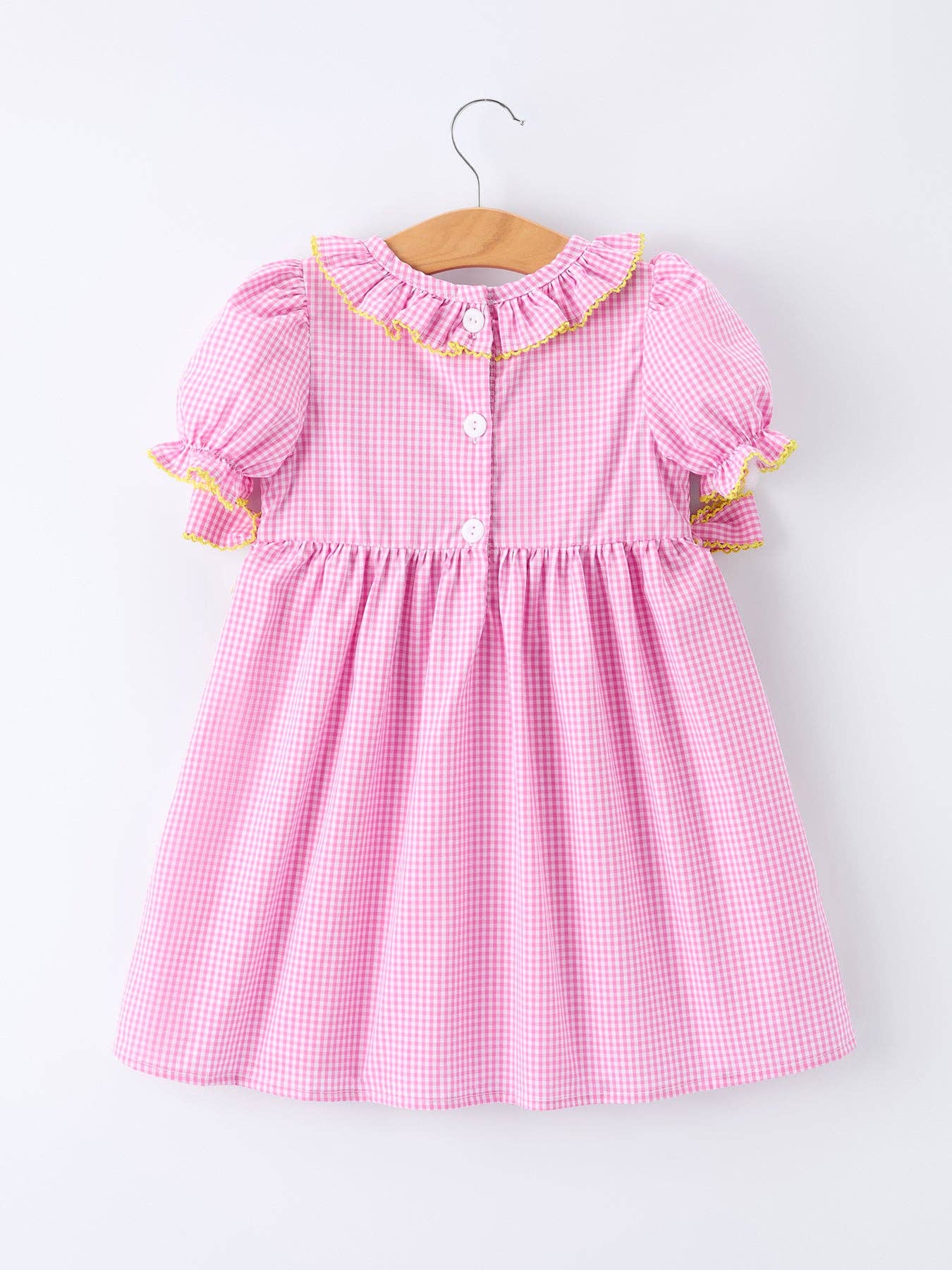 Back To School Pink Plaid Dress