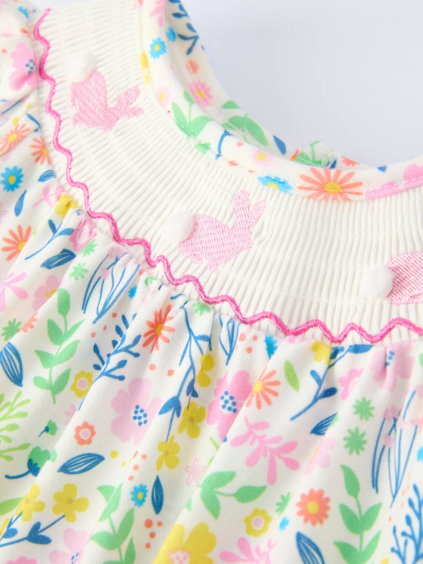 Easter Bunny Pom-Pom Romper