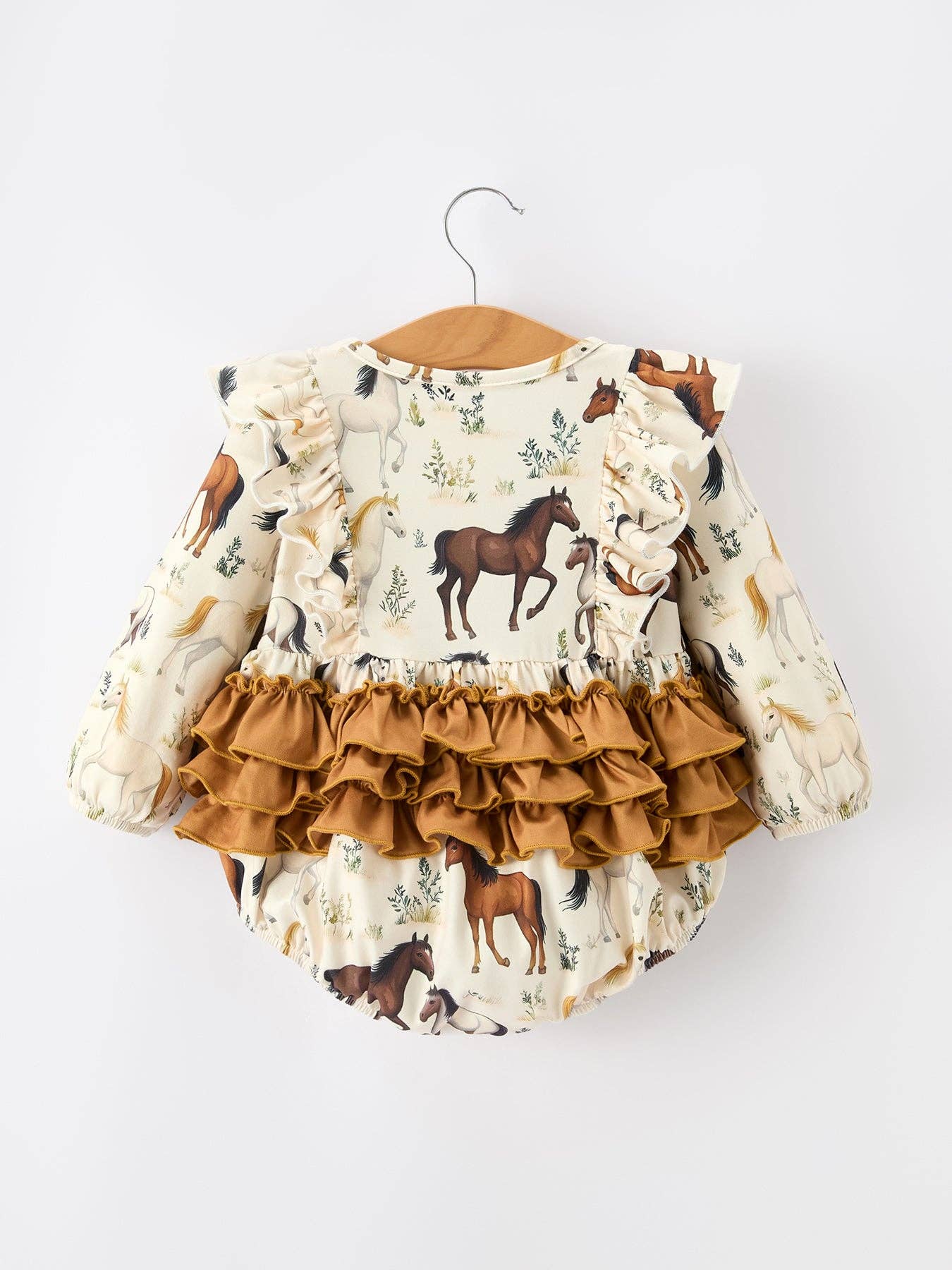 Western Horse Romper w/ Bow