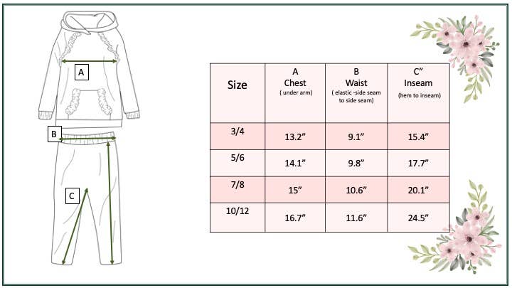 Rust Ruffle Hoodie Shirt & Leggings Set