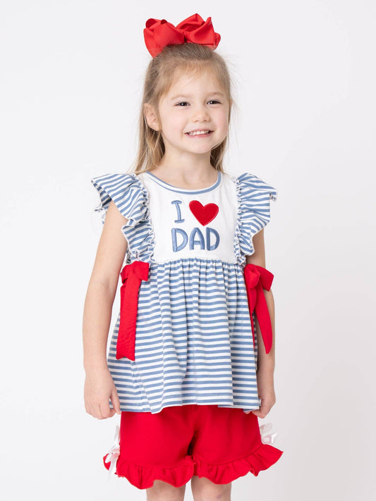 I Love DAD Short Set