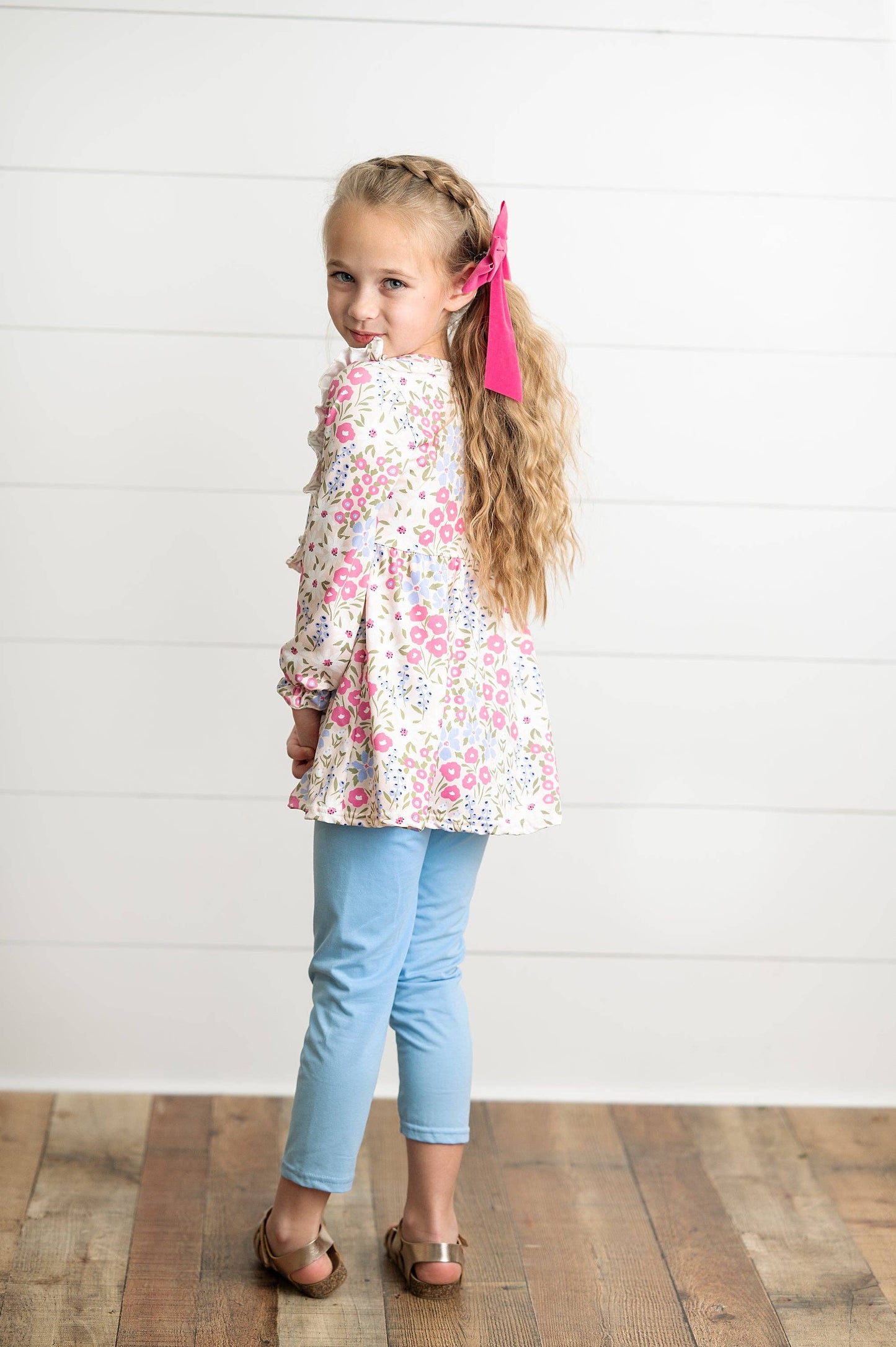 Pink Floral Periwinkle Pant Set