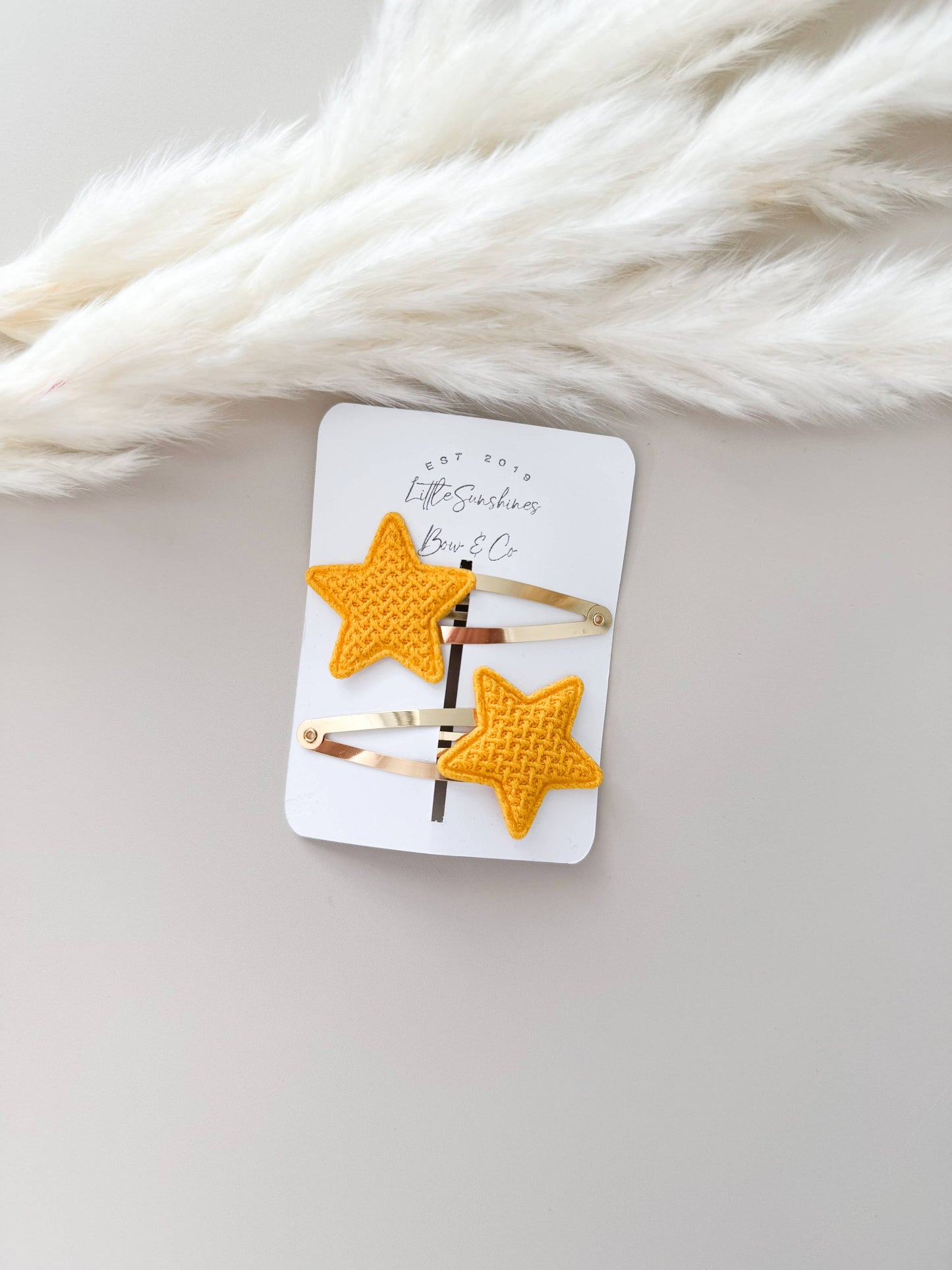 Quilted Star Snap Clips- Set of 2