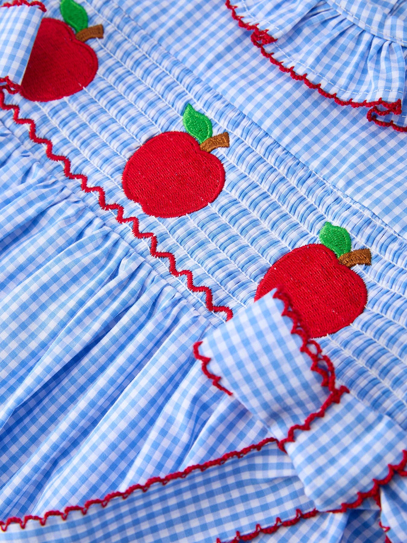 Back To School Apple Plaid Dress
