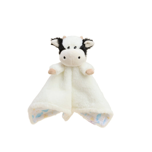 Black and White Cow Lovey Blanket Warmies