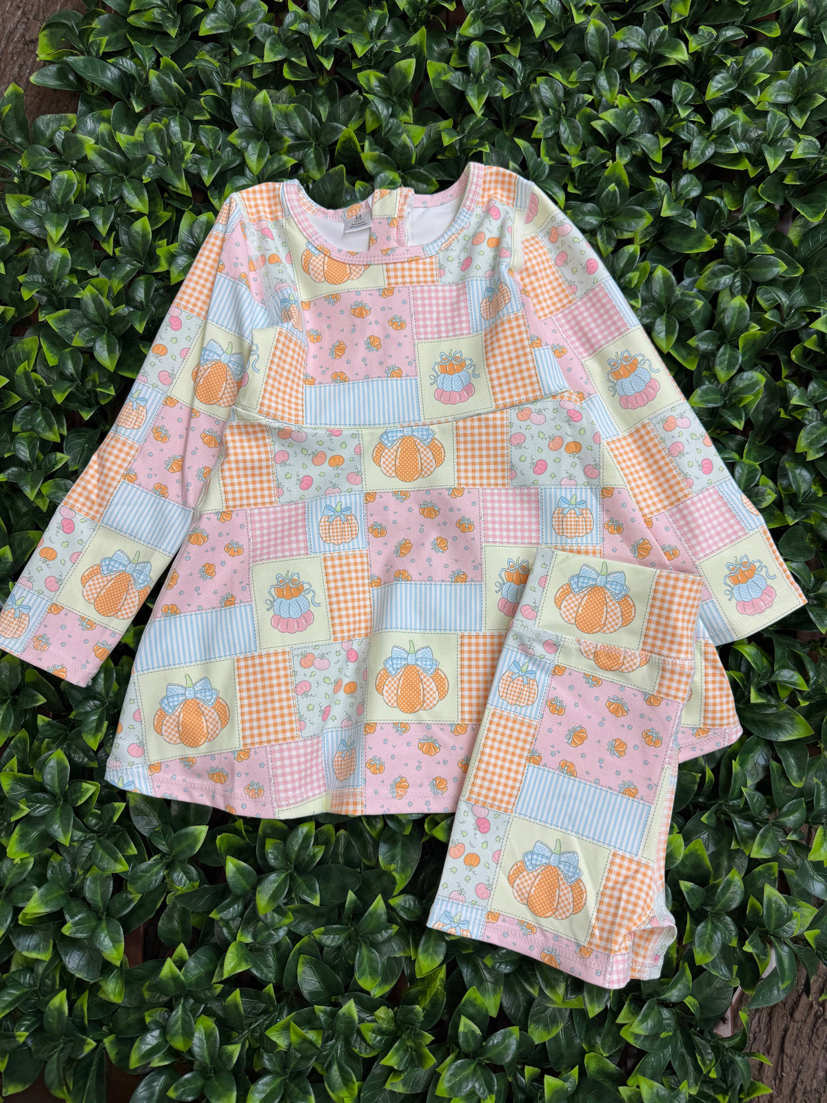 Patchwork  printed Active wear dress with undershorts.