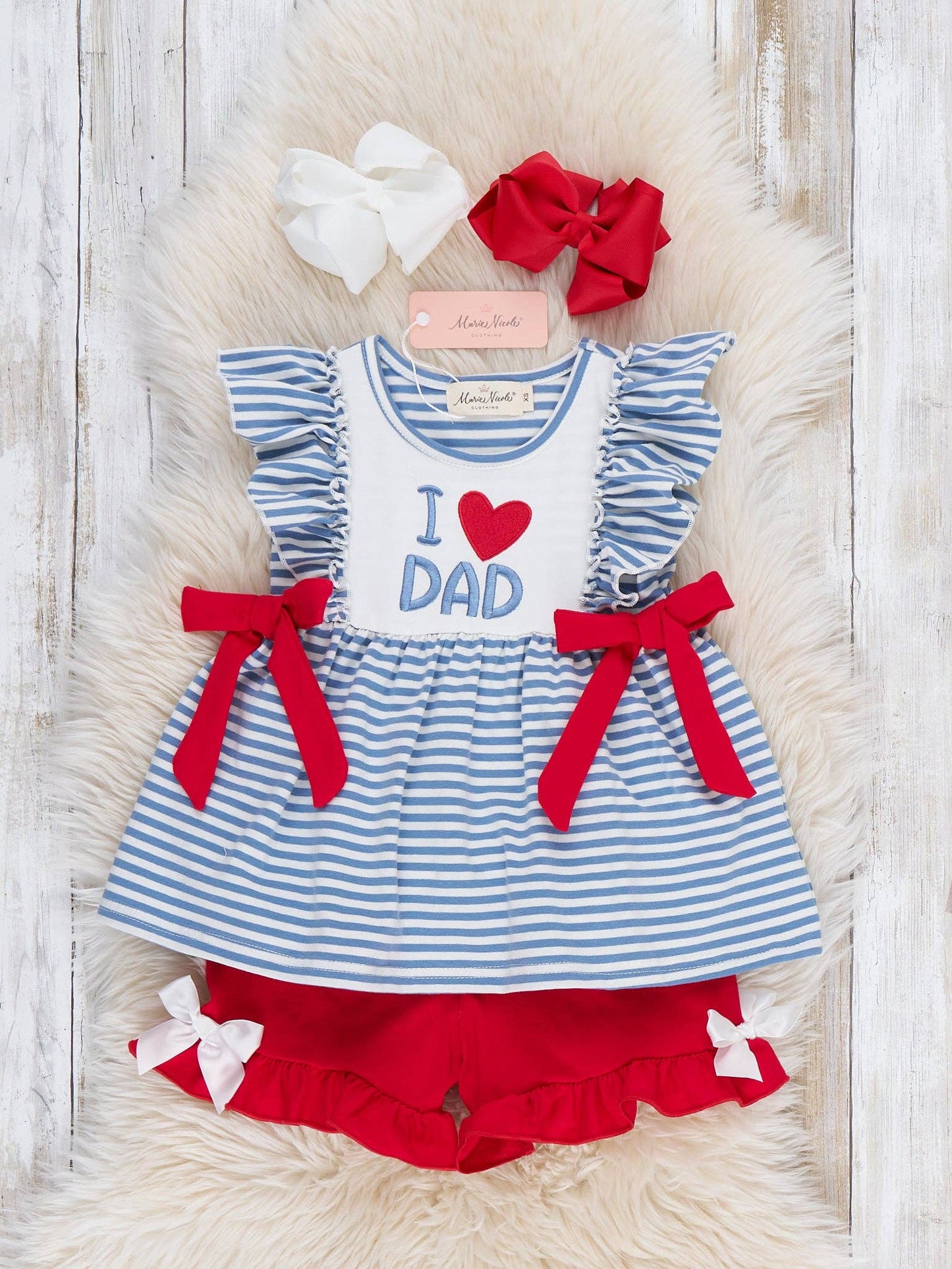 I Love DAD Short Set