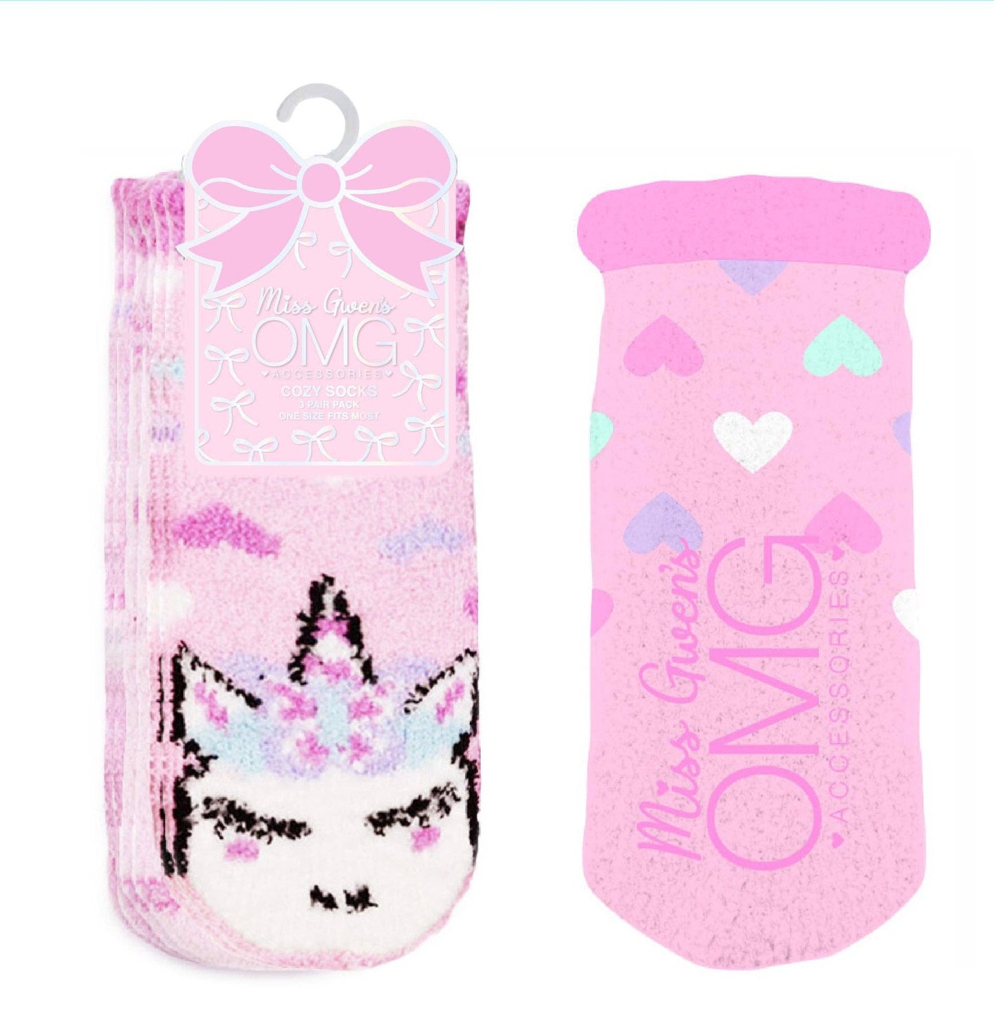 Miss Gwen Unicorn 3Pack Cozy Socks Set