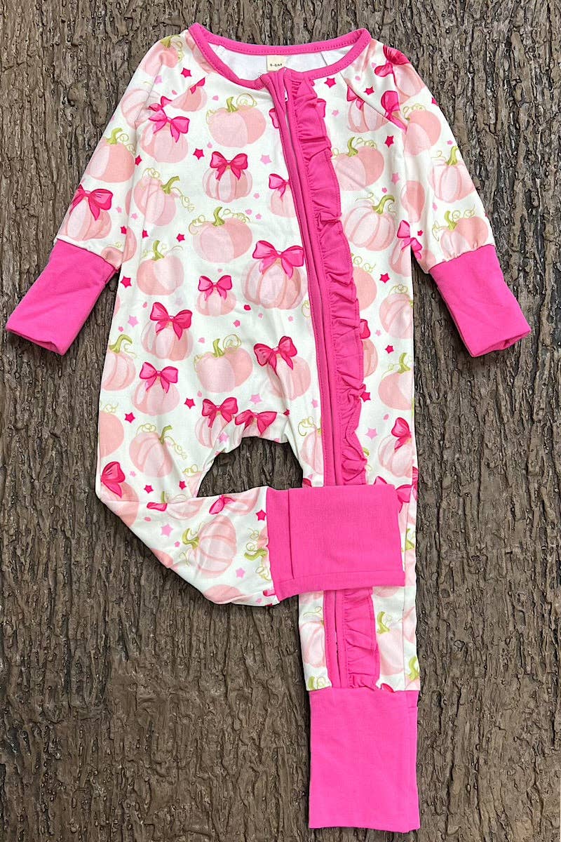 Pumpkin printed romper
