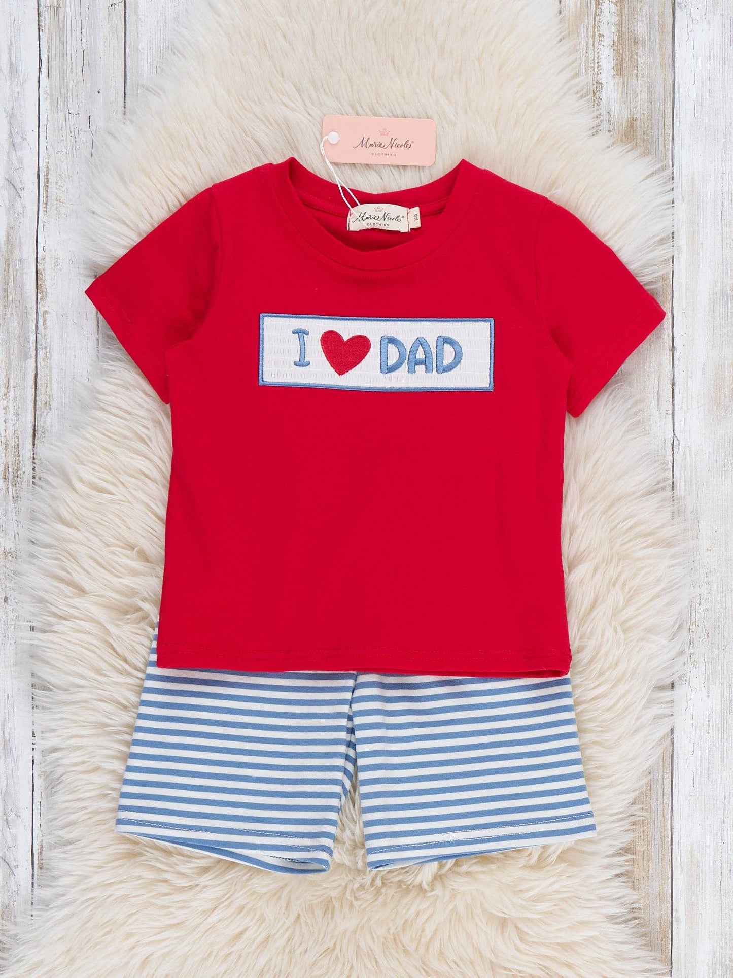 I Love DAD Boys Short Set