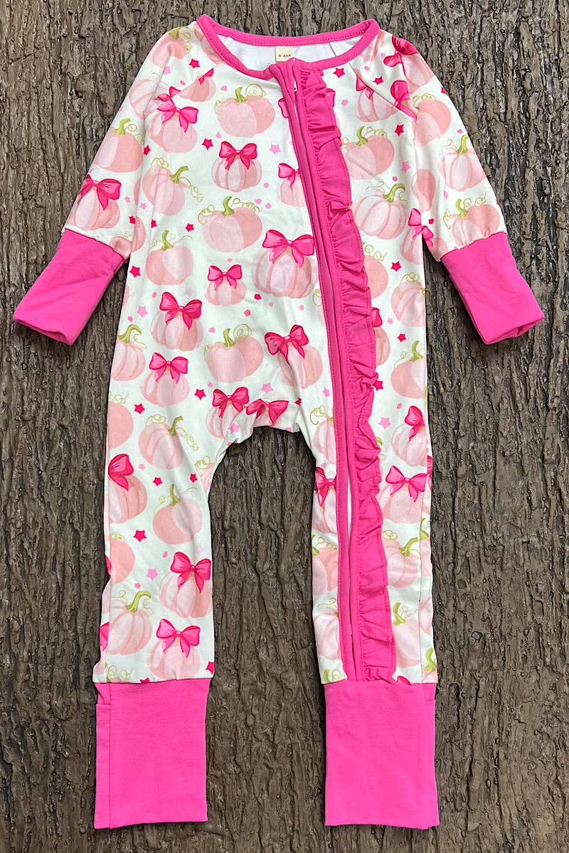 Pumpkin printed romper