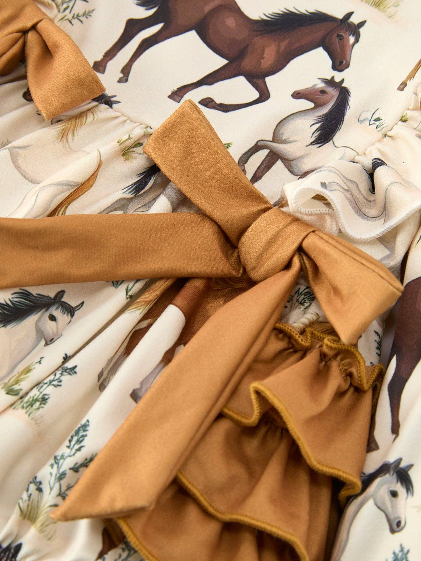 Western Horse Romper w/ Bow