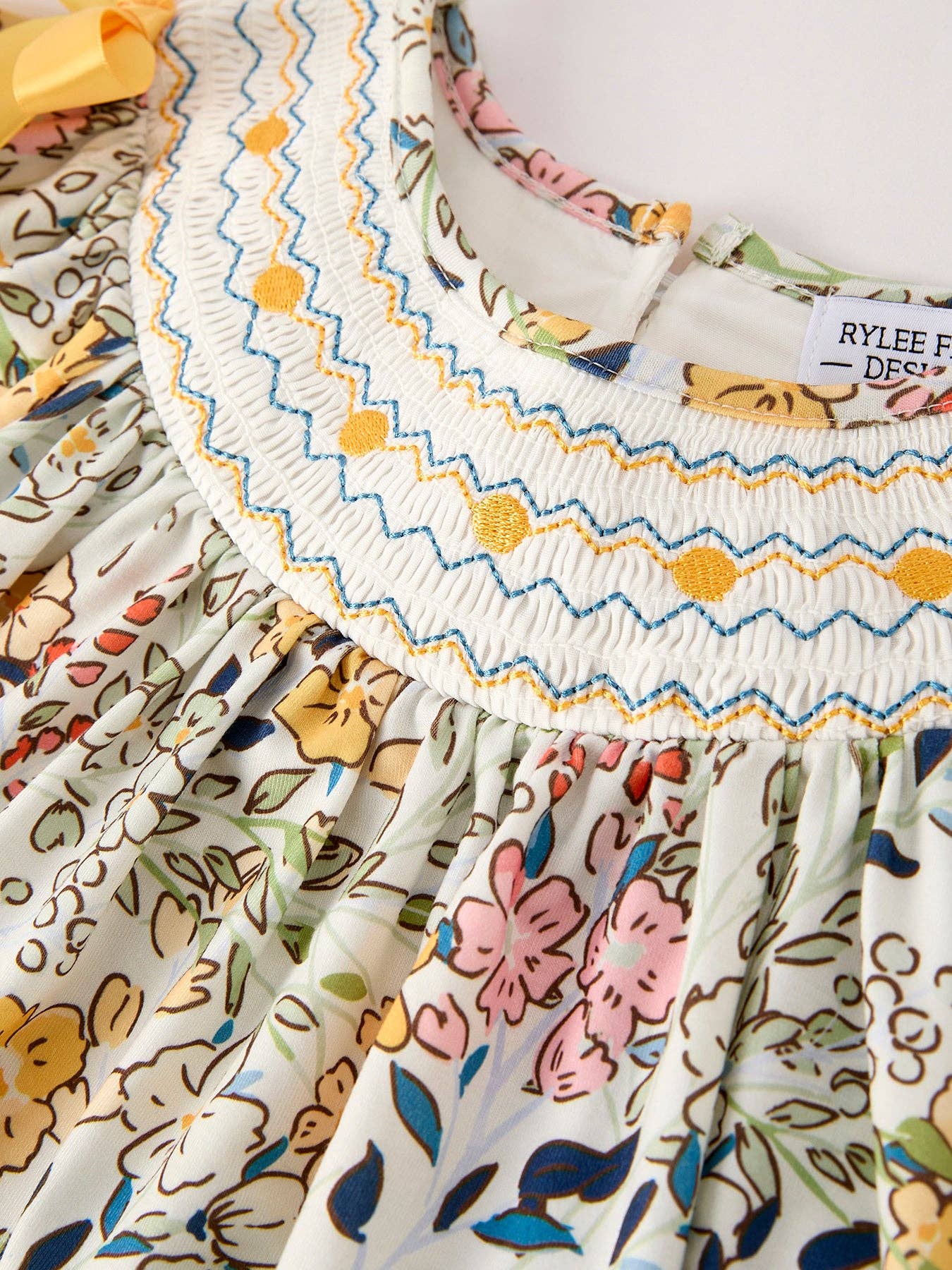 Fall Embroidery Floral Dress