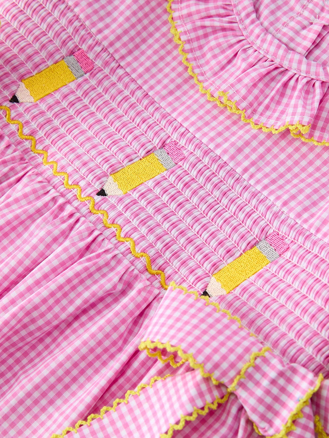Back To School Pink Plaid Dress