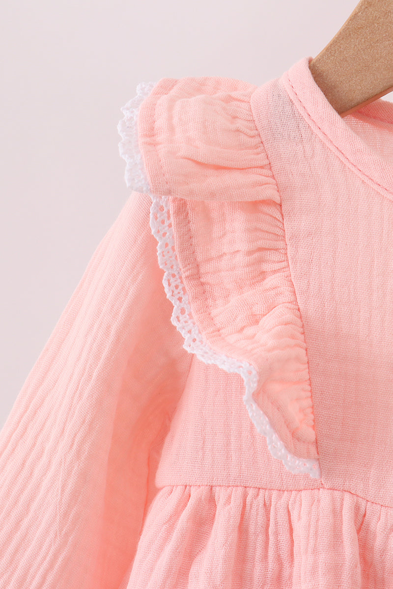 Pink Ruffle Muslin Bubble
