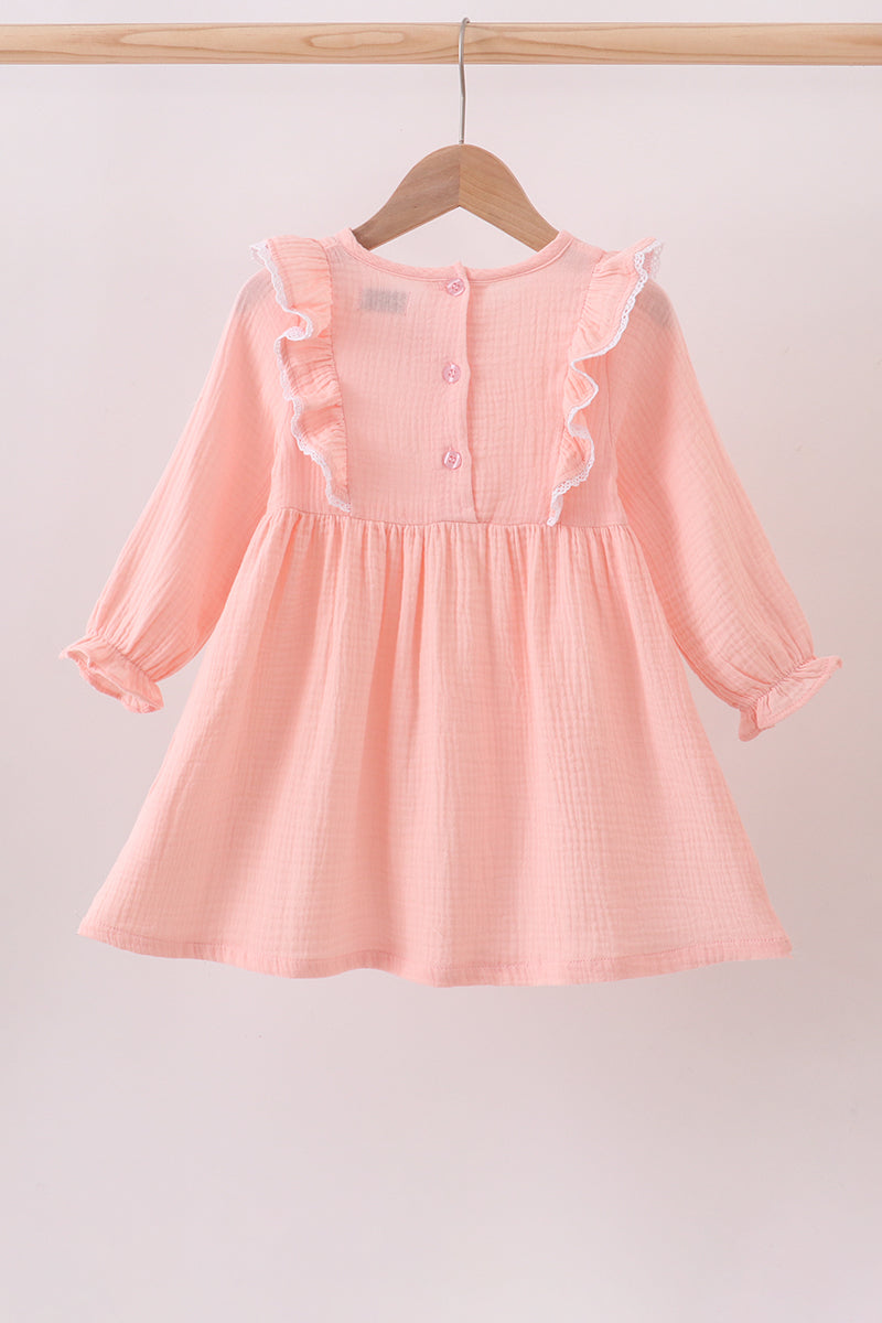 Pink Ruffle Muslin Dress
