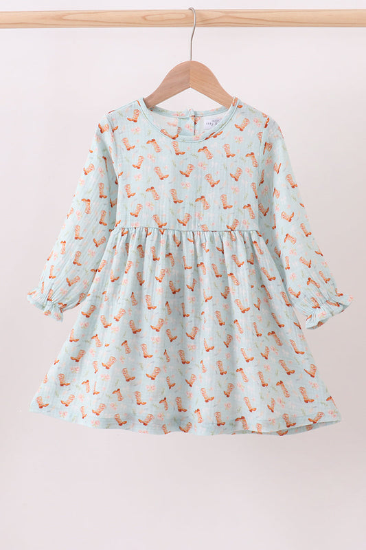 Boots Print Muslin Dress