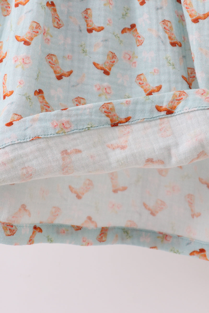 Boots Print Muslin Dress