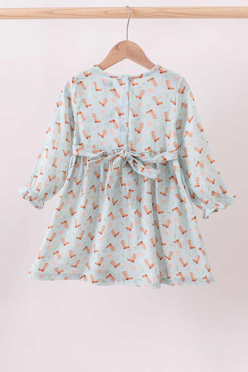 Boots Print Muslin Dress