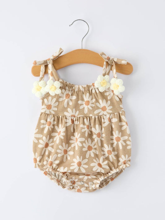 Floral Daisy Baby Girl Romper