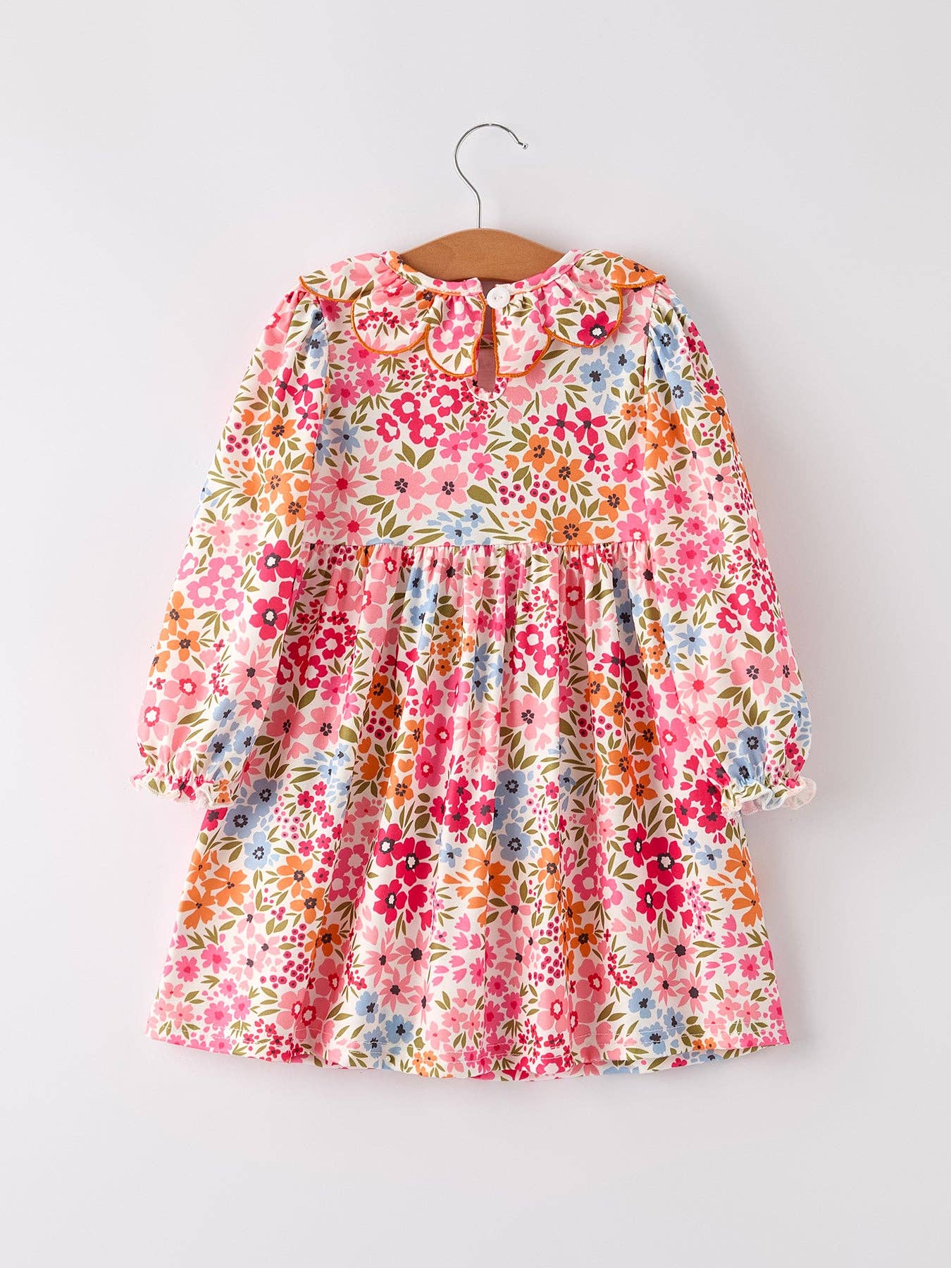 Pumpkin Smock Floral Dress