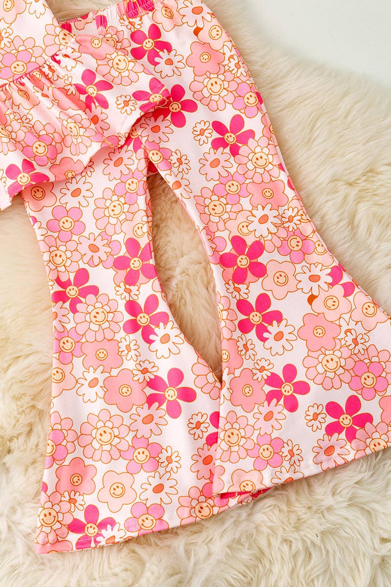 Cute floral tunic with ruffle hem & pants.