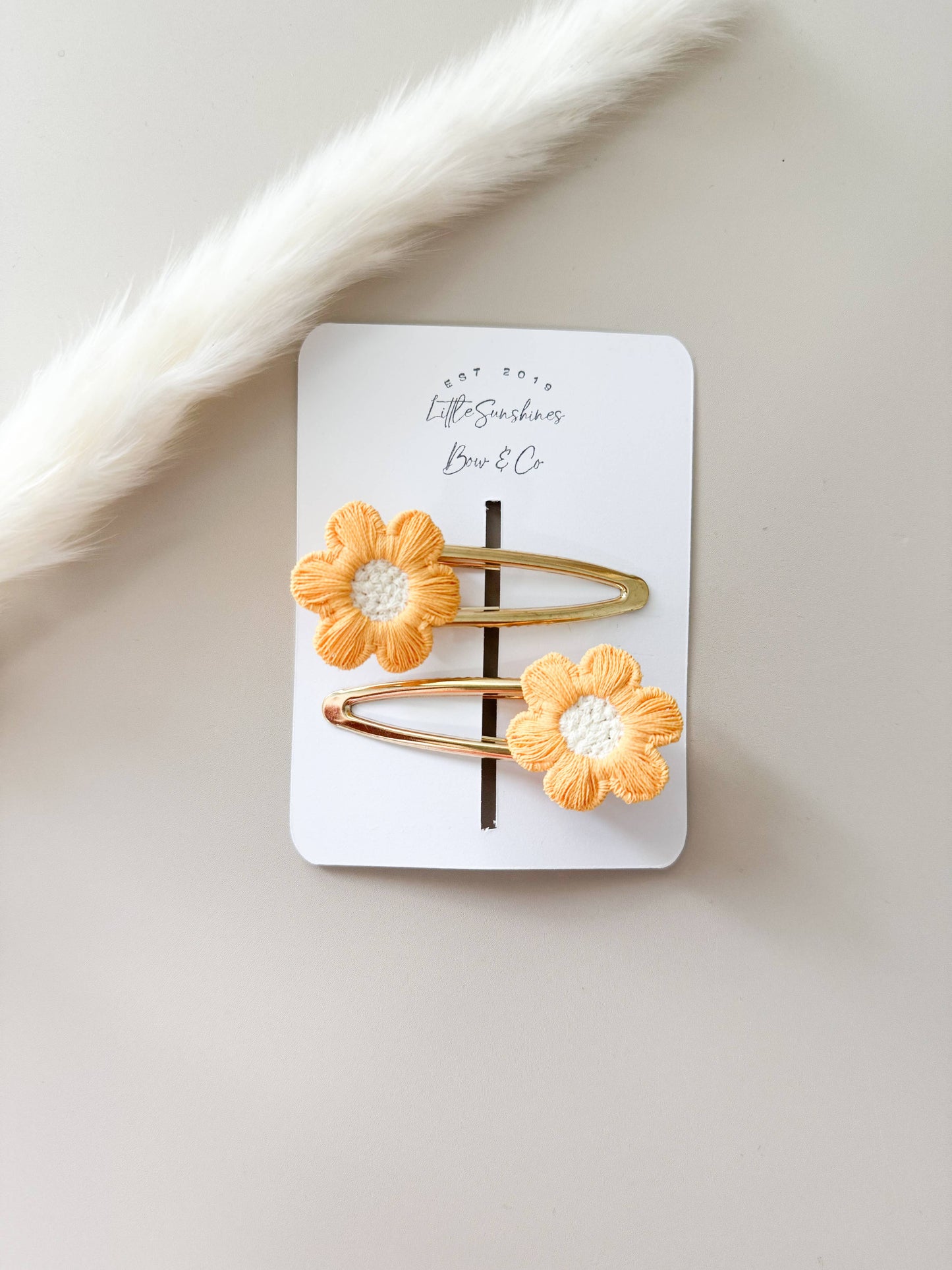 Flower Hair Clips- Set of 2