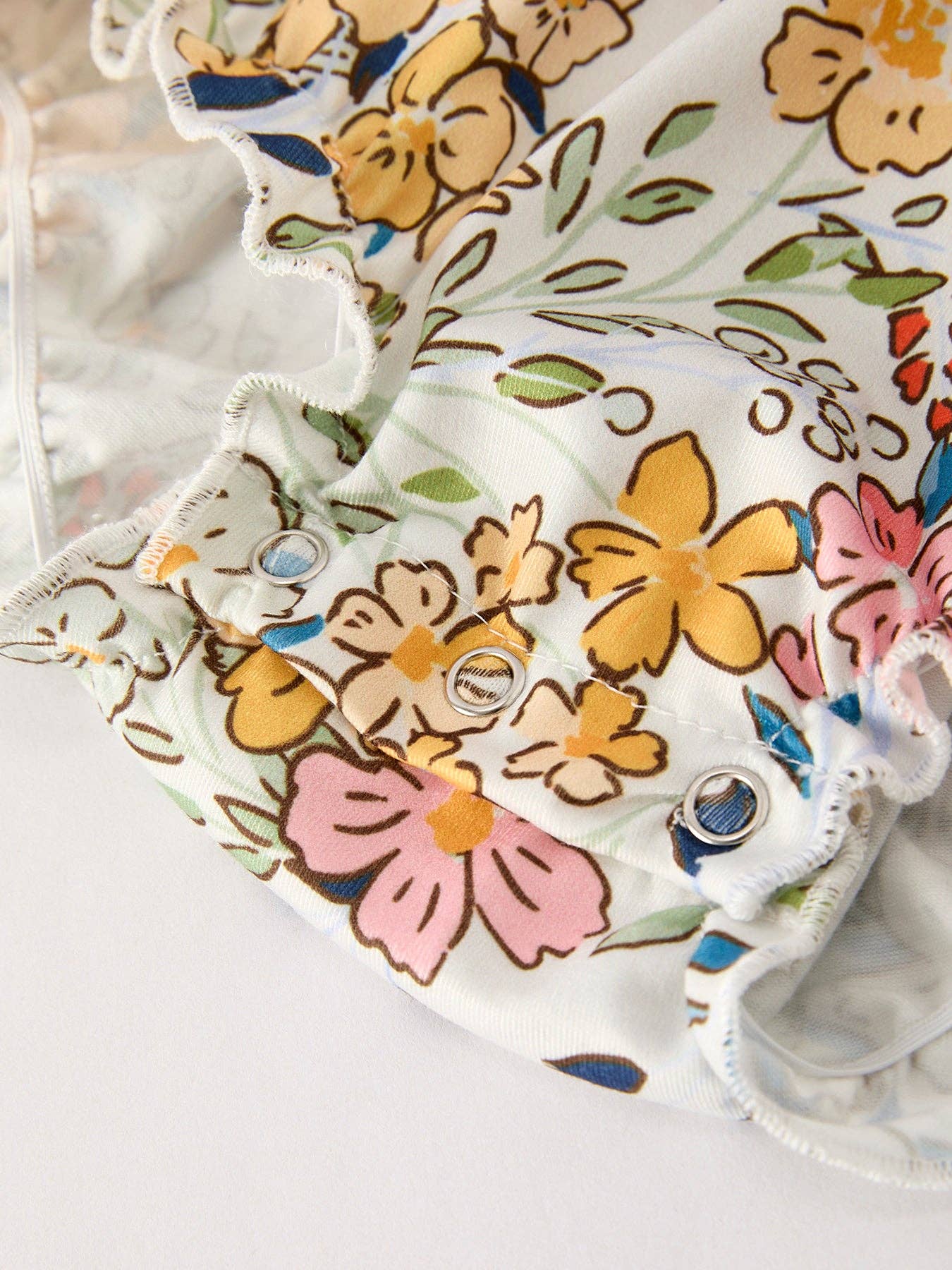 Fall Embroidery  Floral Leaf Romper