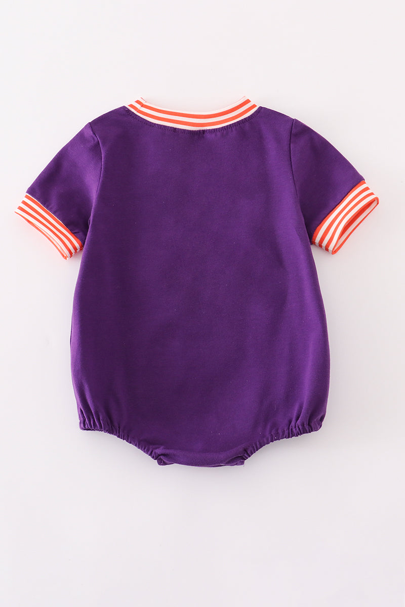 Purple I Love Clemson Applique Bubble